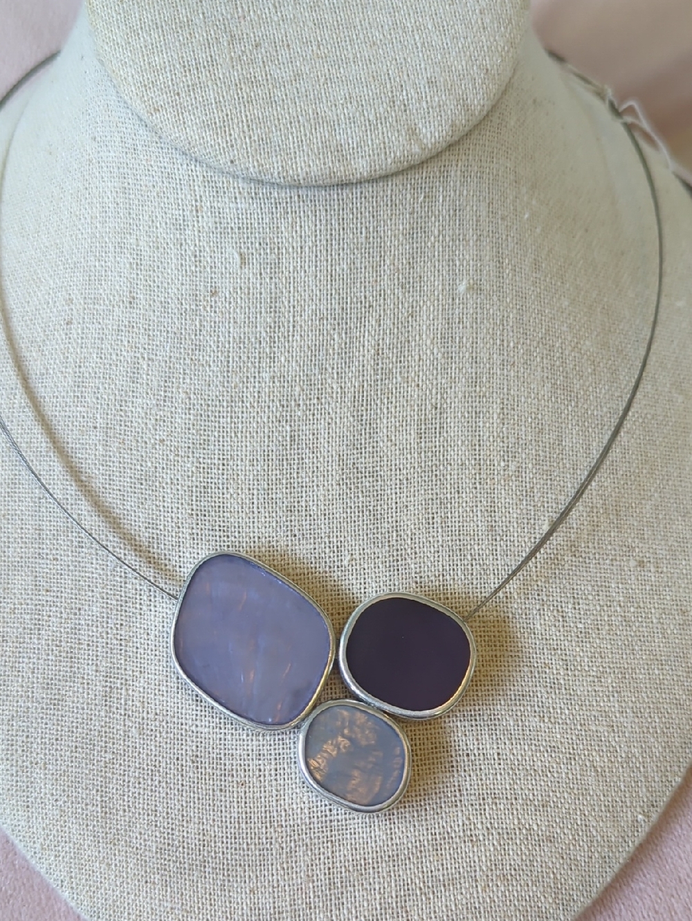 Sterling Silver Lavender Cluster Necklace - By Origin